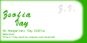 zsofia vay business card